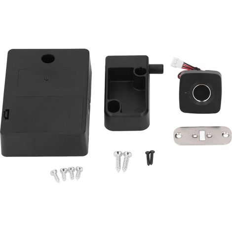 Schubladenschloss Mit Fingerabdrucksensor, Schnellentriegelung In 0,5 Sekunden, Integrierter Intelligenter Biometrischer Schrank Für Büro Und Zuhause, Schwarz