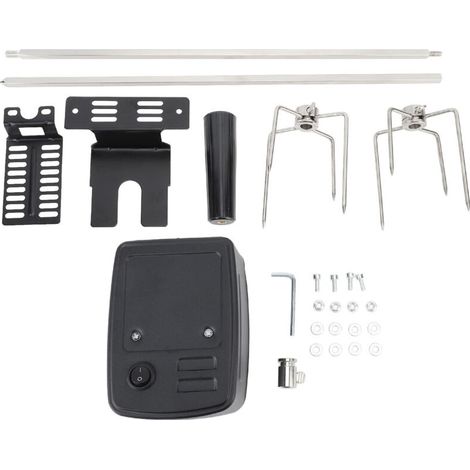 Drehspieß-set, Stabiler Rotationsmotor, Grill, 15 Kg Tragkraft, Für Garten Und Außenbereich