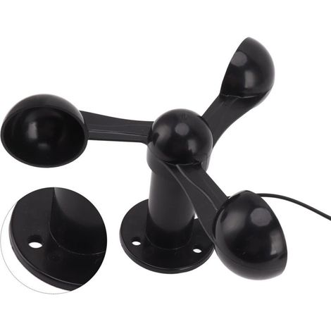 Dreischalenanemometer – 8 M Wasserdichtes Kabel – 4 Cm Befestigungsloch – Robustes Abs-material – Windgeschwindigkeitssensor Für Den Außenbereich
