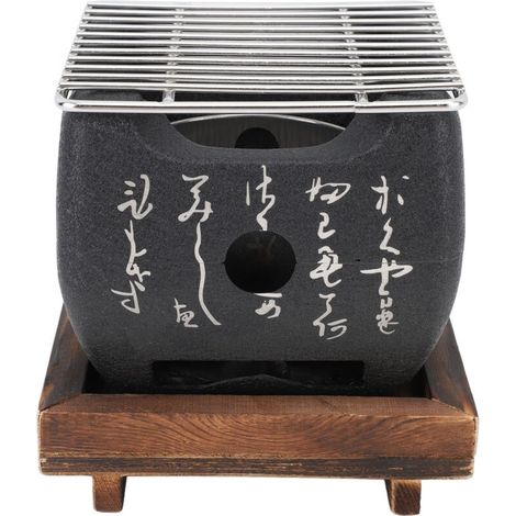 Japanischer Holzkohlegrill, Multifunktional, Schnelles Aufheizen, Mini-tragegrill Für Die Ganze Familie, Kleines Quadrat 4,7 X 4,3 Zoll