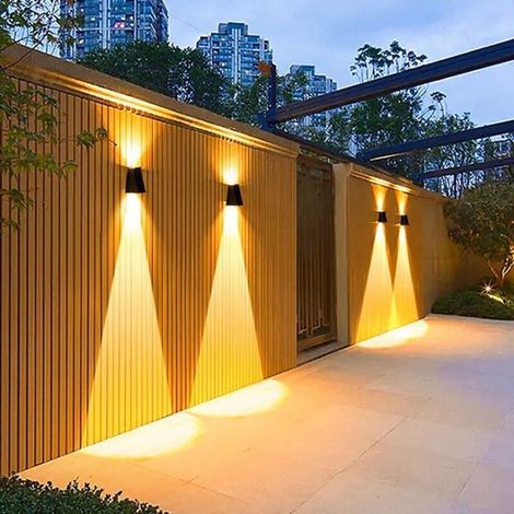 Led Solar-wandleuchte Für Den Außenbereich, Wasserdicht, Warmweißes Umgebungslicht Für Den Außenbereich, Gartenbeleuchtung, Wandleuchte Für Den Außenbereich