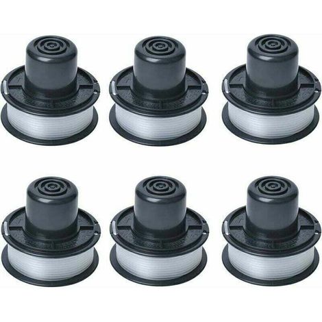 A6226 Drahtspule Kompatibel Mit Black And Decker Gl250 / Gl310 / Gl360 / Gl360sb Automatischen Rasentrimmern, Lieferung Mit 6 M Faden, Set Mit 6 Spulen.