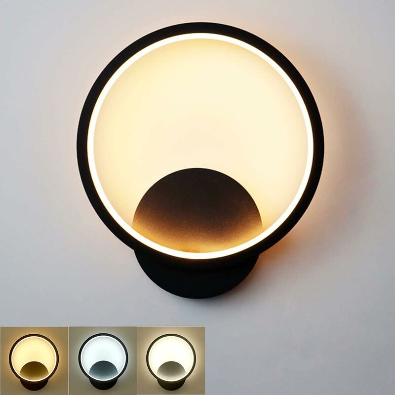 12-w-led-wandleuchte – Rundes Aluminiumgehäuse – Drei Farbtemperaturen 3000k/4000k/6000k – Ra≥85 Für Ein Warmes Ambiente