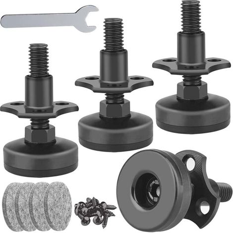 Möbelnivellierfüße, 4 Stück, 3/8"-16, Gewinde, Verstellbar, Mit Schrauben Und Schraubenschlüssel, Robuster Kohlenstoffstahl Für Tische, Stühle, Sofas Und Schreibtische