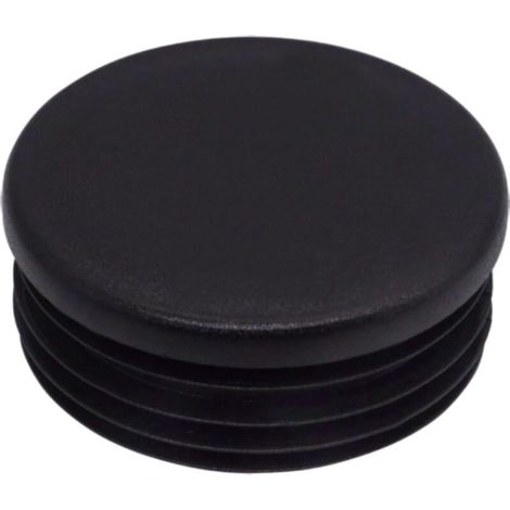 Packung Mit 20 Runden Rohreinsätzen (60 Mm), Schwarze Kunststoff-zaunpfostenkappen, Rohrstopfen, Schwarz Ral 9005