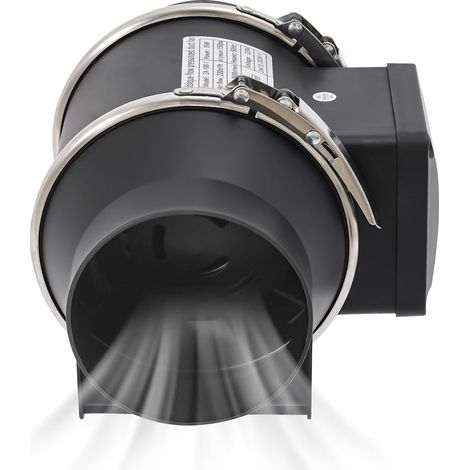 35-w-rohrventilator (220 V) Für Badezimmer, Keller Und Garagen, 2600 U/min, Schwarz