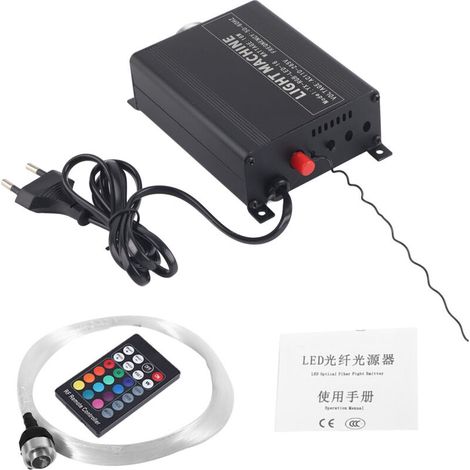 16-w-rgbw-led-lichtwellenleiter-deckendekorationsset, Lichtquelle Mit Kabeln, Fernbedienung, Eu-stecker