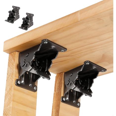 Set Mit 2 Klappbaren Tischbeinen Aus Stahl – Tragfähigkeit 227 Kg – Feststellbare Scharniere – Für Klappmöbel Und Werkbänke