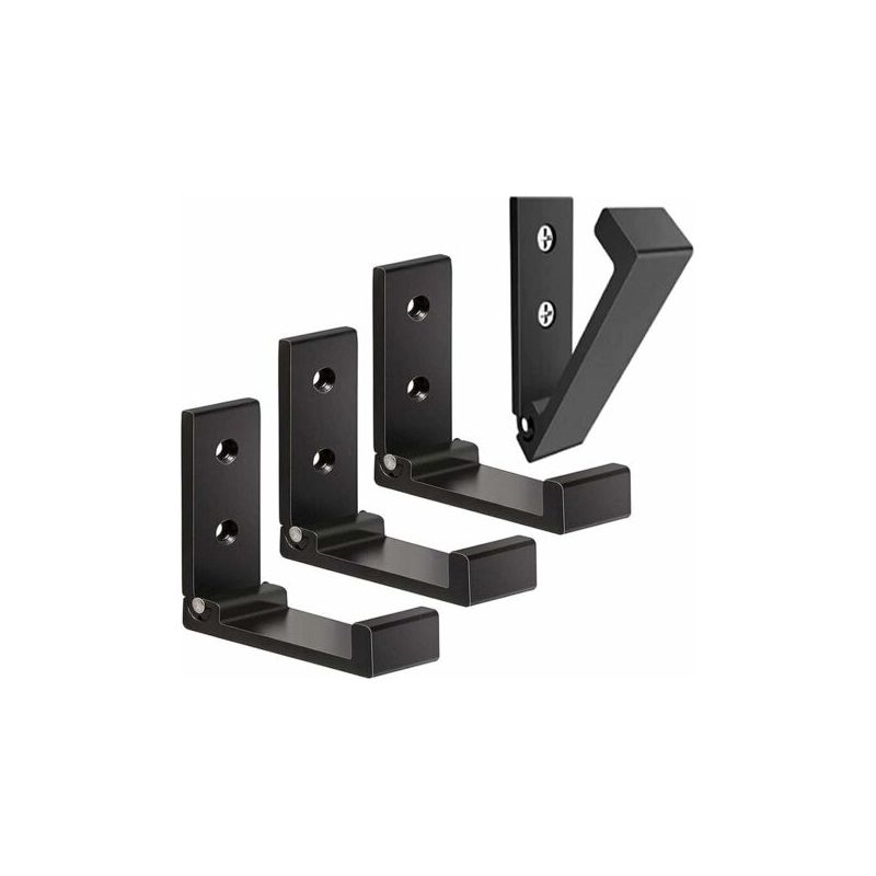 Set Mit 4 Faltbaren Aluminium-wandhaken – Tragkraft 15 Kg – Montage Auf Allen Oberflächen – Modernes Design Und Platzsparend