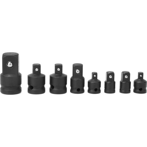 8-teiliges Schwarzes Steckschlüssel-adapter-reduzierstück Crv Schlagschrauber-konverter-set