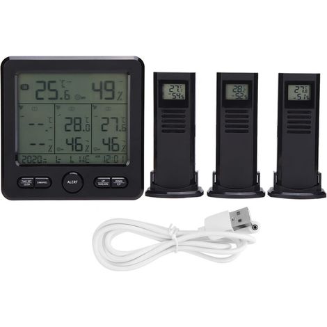 Wetterthermometer, Außenanzeige °c/°f, Wettersensor, Drahtloses Lcd-display Zur Messung Von Temperatur Und Luftfeuchtigkeit