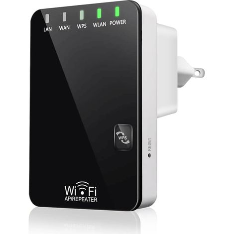 300-mbit/s-wlan-repeater/verstärker – 2 X 10/100-mbit/s-ethernet-anschlüsse – Kompatibel Mit Allen Routern – Schnelle Wps-einrichtung