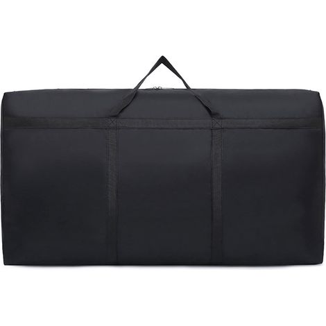 Große, Wasserdichte Aufbewahrungstasche (90 L), Schwarz, Faltbar, Für Kleidung, Reisen Oder Umzüge (schwarz)