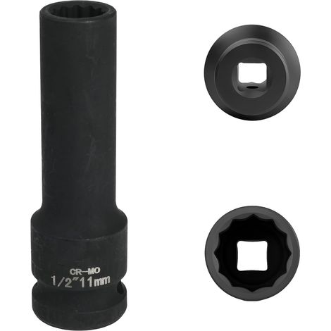 X 11 Mm 12-punkt-schlagschrauber-steckschlüssel, 1/2"-antrieb, Chrom-molybdän-stahl, Für Kfz-mechaniker