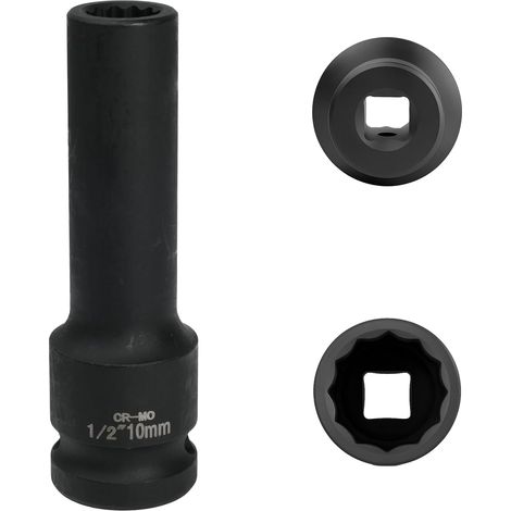 X 10-mm-steckschlüssel, 1/2"-antrieb, 12-kantig, Chrom-molybdän-stahl, Für Kfz-mechaniker Und Heimwerker