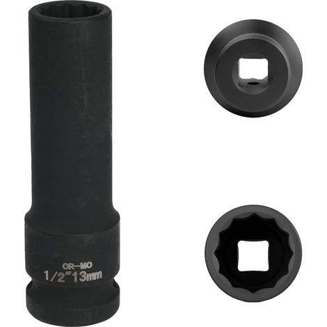 X 13-mm-steckschlüssel, 1/2"-antrieb, 12-kant, Chrom-molybdän-stahl, Für Kfz-mechaniker