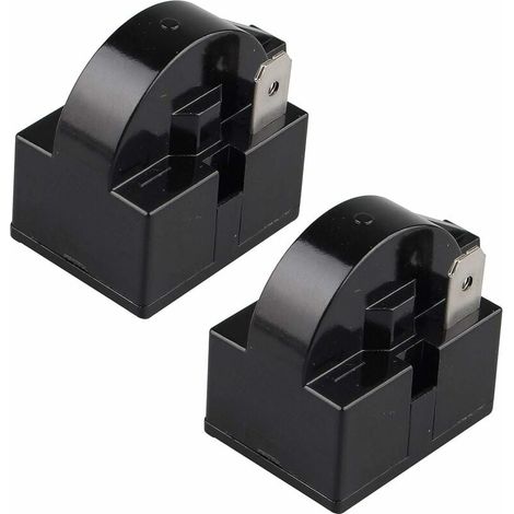 2er-pack Qp2-33 Ptc 33 Ohm 220v Einpol-ptc-anlaufrelais Für Kühlschrank, Gefrierschrank Und Kompressor, Schwarz