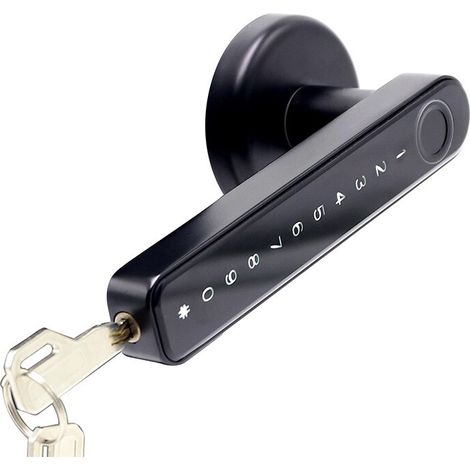 Intelligentes Schloss, Fingerabdruckentsperrung, Code, App, Passwort, Schlüssel, Usb-ladefunktion, Bluetooth, Schwarz
