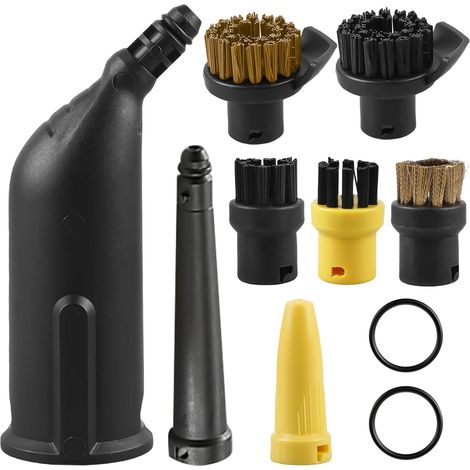 10-teiliges Zubehörset Für Kärcher Dampfreiniger Sc1, Sc2, Sc3, Sc4 Und Sc5 – Ersatzteile Inklusive Verlängerungsdüse, Winkeldüse, Rundbürsten Und Fugendüse – Set Mit N