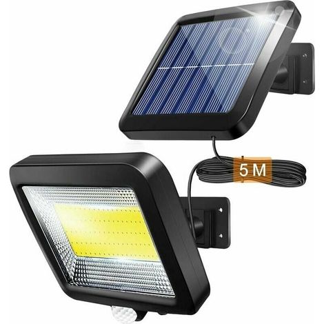 Solarbetriebener Außenstrahler Mit Infrarot-bewegungsmelder, Led, Wasserdicht, Für Sicherheit, Lagerhalle Oder Garten