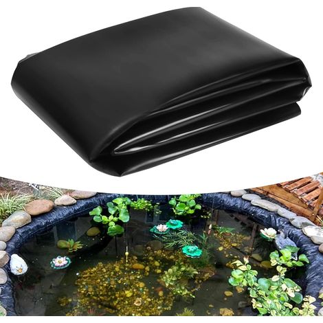 Teichfolie 3x4m, 0,5mm Hdpe-beschichtung, Flexible Teichfolie Für Fischteiche Und Wasserfälle