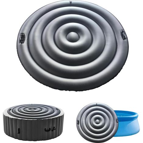 Whirlpoolabdeckung, Rund, 135 Cm, Pvc, Mit Griff, Für Whirlpools Im Freien