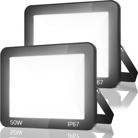 Projektoren, 50-w-led, Aluminium, Gehärtetes Glas, Ip67, Kaltweiß, Gartengarage