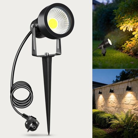 Led-außenstrahler, 7 W, 700 Lm, Aluminium, Schutzart Ip65, Erdspieß, 3000 K, Gartenterrasse