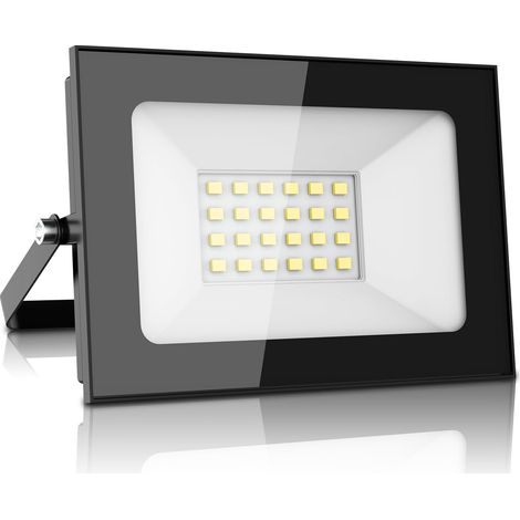 1 Led-flutlicht, 12 V, 20 W, Warmweiß (3000 K), Ip65 Wasserdicht, Aluminium, Garten, Hof, Terrasse