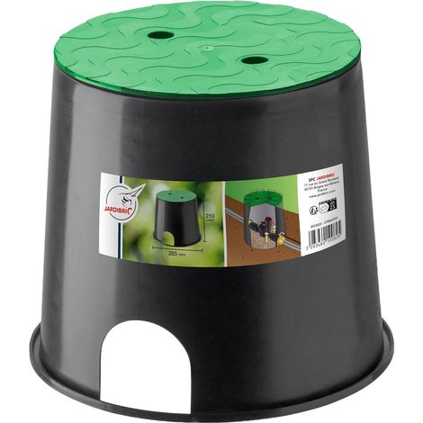 Runder Inspektionsschacht Für Bewässerungsanlagen 285 X 250 Mm, Polypropylen, Für 1–2 Magnetventile, Unterirdischer Garten