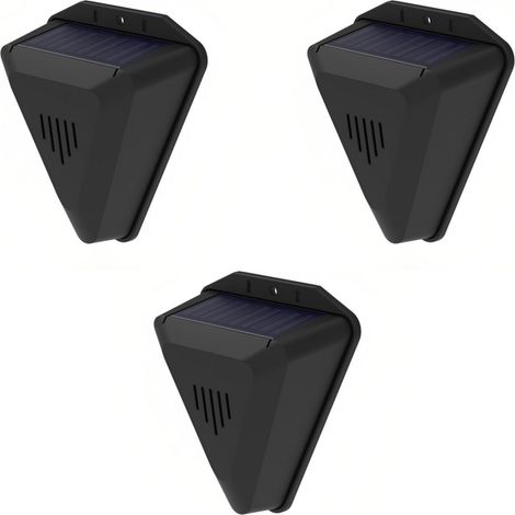 3er-pack Solar-vogelalarm, Ip55 Wasserdicht, 13 Abschreckungstöne, Gartenschutz