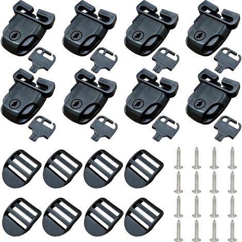 Set Mit 8 Schutzclips, Inklusive Schraubenschlüssel, Aus Robustem Kunststoff, Für 35-mm-gurte, Winter-spa