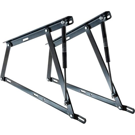 Set Mit 2 Scharnieren Für Stauraumbetten, 1250-n-federn, Nylon-unterlegscheiben, Für 150-cm-betten