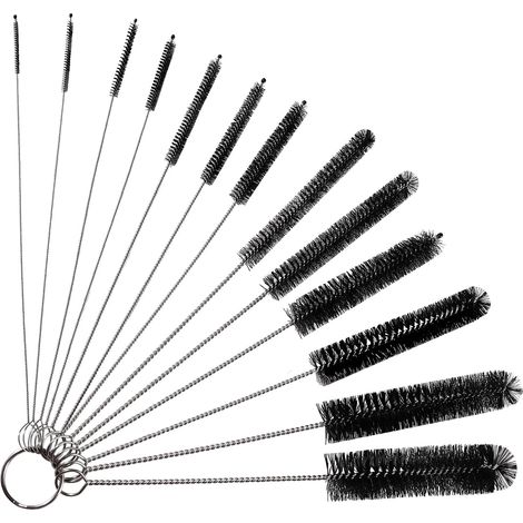 13 Reinigungsbürsten Aus Nylon Und Edelstahl, Verschiedene Größen Von 2-20 Mm, Zur Reinigung Von Teekannen, Strohhalmen Und Tastaturen