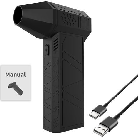 Mini-turbo-lüfter Mit Bürstenlosem Motor, 3 Geschwindigkeitsstufen, 3000-mah-akku Für Pc-kamera