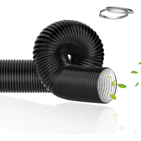 Tragbarer Klimaanlagenschlauch, Durchmesser 150 Mm, Länge 3 M, Pvc-aluminium-lüftungsschlauch, Mit 2 Klemmen, Für Klimaanlagen Und Dunstabzugshauben.