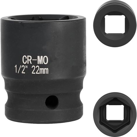 X 22 Mm 1/2" 6-kant-steckschlüssel, Chrom-molybdän-stahl, Für Schlagschrauber, Fahrrad Und Schloss