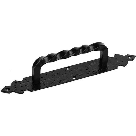 Stück 275 Mm Türgriff Zum Anschrauben Aus Schwarzem Schmiedeeisen (edm)