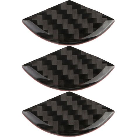 Lenkradaufkleber, Carbonfaser-emblem, 3-teiliges Set, Verschleißfest Für Autos