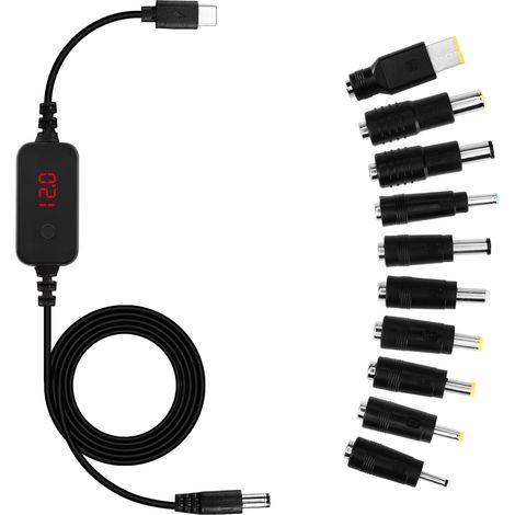 Usb-c-auf-dc-5521-adapterkabel Mit 10 Adapterköpfen Für Laptop-router