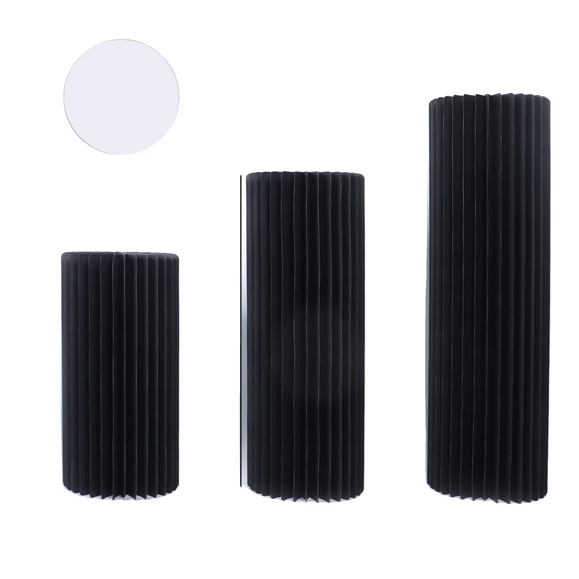 Buffetständer, Transparentes Pvc-material, Robustes Und Elegantes Design, Schwarz, 60 80 100
