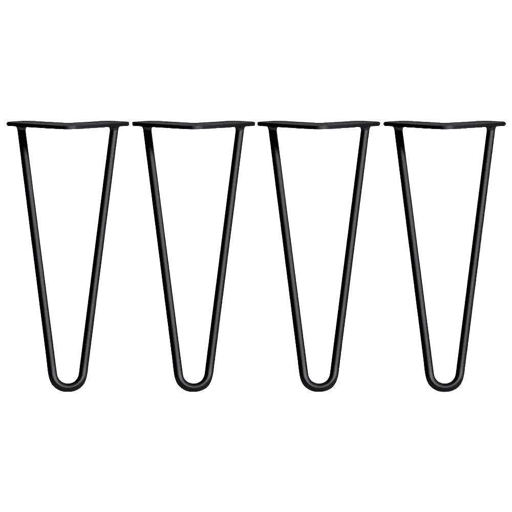 Tischbeine, Haarnadelform, Robuste Metallkonstruktion, 12 Zoll – 2 Stangen (couchtisch)