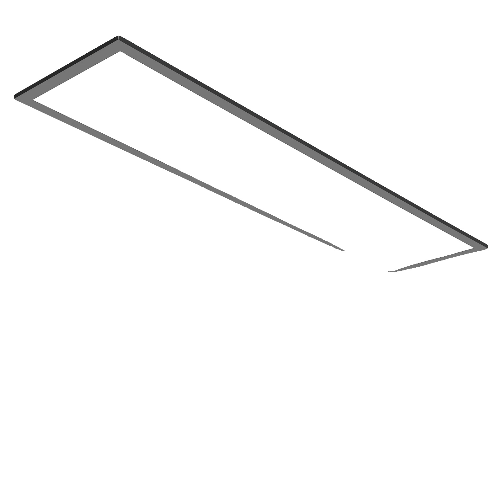 Deckenleuchte, Fernbedienung, Dimmbar, 1 Stück, 120 Cm, Neutralweiß, Schwarz