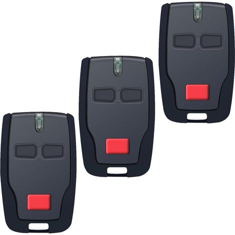 Garagenquelle (3er-pack, 433,92 Mhz) – 2 Kanäle, 2 Tasten, Kompatibel Mit Bft Mitto 2 B Rcb, Kleio, Ghibli, Trc 2 – Code-roll-/lernfunktion