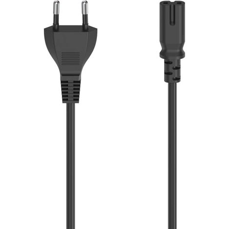 Netzkabel, Eurostecker, 2-poliger Stecker, 2,5 M, Für Pc, Fernseher, Dvd-player