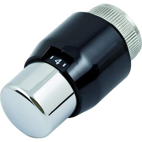 Thermostat-heizkörperkopf M30 X 1,5 Schwarzchrom, Einstellbar 6-28°c Für Honeywell-ventil