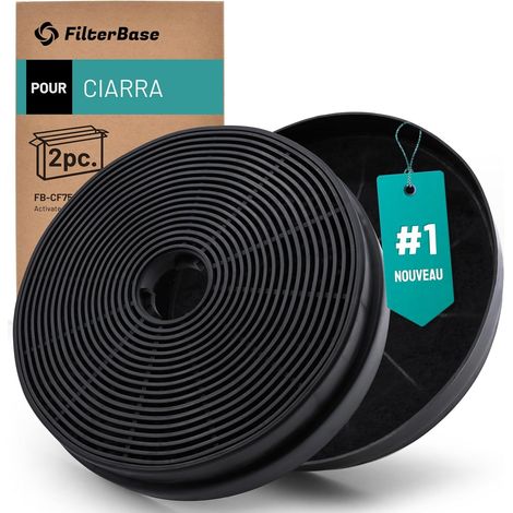 Packung Mit 2 Kohlefiltern, Kompatibel Mit Ciarra Cbcf003 - Dunstabzugshaubenfiltern