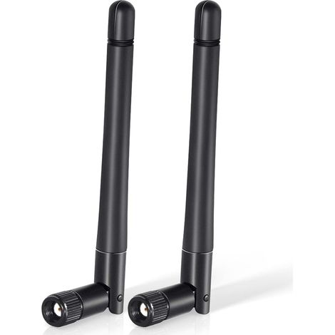 2er-pack Rp-sma-stecker 3dbi Omnidirektionale Dualband-wlan-antenne (2,4 Ghz/5 Ghz) Für Router Und Überwachungskameras