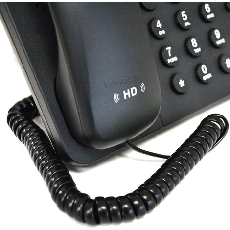 Rj10 Spiralkabel, 4p4c Stecker, 2 M Schwarzes Kabel, Für Festnetztelefon
