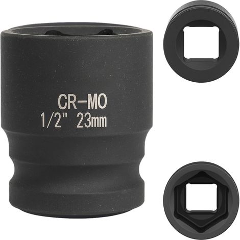 X 23-mm-6-kant-steckschlüssel, Chrom-molybdän-stahl, Für 1/2"-schlagschrauber, Fahrrad Und Schloss